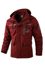 Men’s Hooded Waterproof Windbreaker Soft Shell Winter Warm Casual Jacket