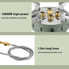 Portable Electronic Ignition High Power Foldable Gas Stove Camping Hiking