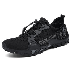 Men’s Flyknit Lightweight Non-Slip Hiking Shoes Elastic Outdoor Sneakers