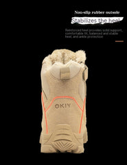 Men’s Winter Military Combat Fleece-Lined Snow Hiking Boots Outdoor
