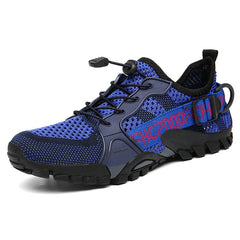 Men’s Flyknit Lightweight Non-Slip Hiking Shoes Elastic Outdoor Sneakers