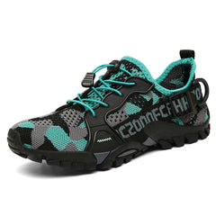 Men’s Flyknit Lightweight Non-Slip Hiking Shoes Elastic Outdoor Sneakers