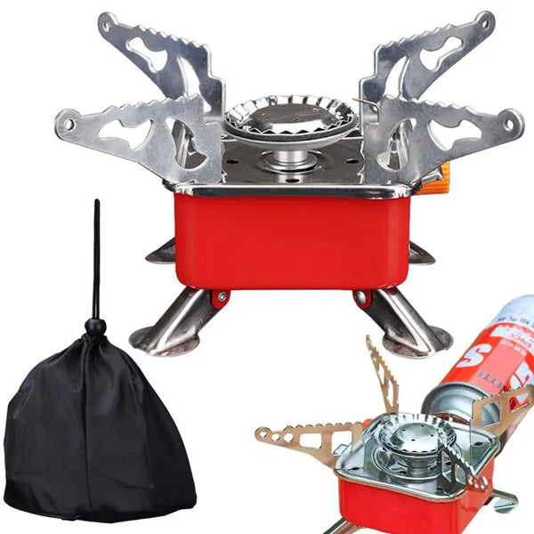 Foldable Windproof Camping Gas Stove Portable Burner Hiking Backpacking Picnic