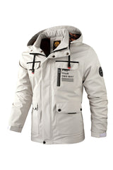 Men’s Hooded Waterproof Windbreaker Soft Shell Winter Warm Casual Jacket