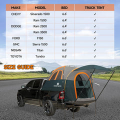 Umbrauto Truck Bed Tent with Awning,Fits 6.4-6.7 ft Truck Beds | PU3000mm Waterproof Pickup Tent