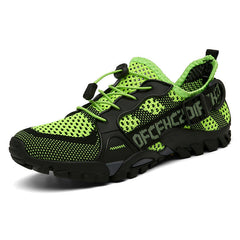 Men’s Flyknit Lightweight Non-Slip Hiking Shoes Elastic Outdoor Sneakers