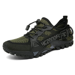 Men’s Flyknit Lightweight Non-Slip Hiking Shoes Elastic Outdoor Sneakers