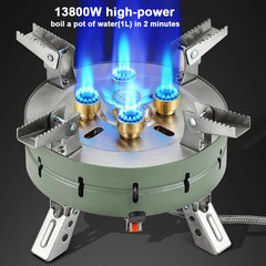 Portable Electronic Ignition High Power Foldable Gas Stove Camping Hiking