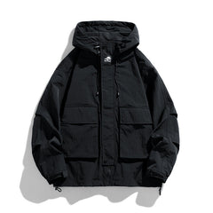 Outdoor Windproof Waterproof Loose All-matching Work Clothes Style Hooded Jacket