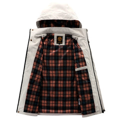 Men’s Hooded Waterproof Windbreaker Soft Shell Winter Warm Casual Jacket