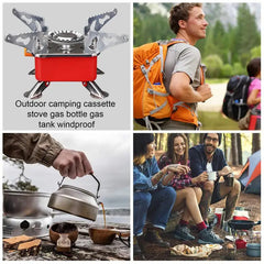 Foldable Windproof Camping Gas Stove Portable Burner Hiking Backpacking Picnic