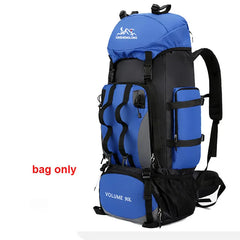 90L Waterproof Hiking Camping Backpack Large Capacity Trekking Travel Rucksack
