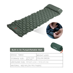 Inflatable Camping Air Cushion Sleeping Pad With Pillow Self-Inflating Mattress