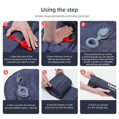 Inflatable Camping Air Cushion Sleeping Pad With Pillow Self-Inflating Mattress