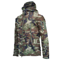 Men’s Camouflage Waterproof Windproof Winter Tactical Hooded Big Size Jacket