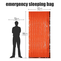 Portable Waterproof Emergency Survival Sleeping Bag Mylar Thermal Camping Rescue Kit