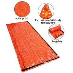 Portable Waterproof Emergency Survival Sleeping Bag Mylar Thermal Camping Rescue Kit