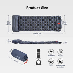 Inflatable Camping Air Cushion Sleeping Pad With Pillow Self-Inflating Mattress