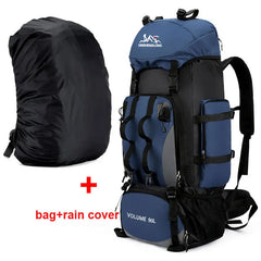 90L Waterproof Hiking Camping Backpack Large Capacity Trekking Travel Rucksack