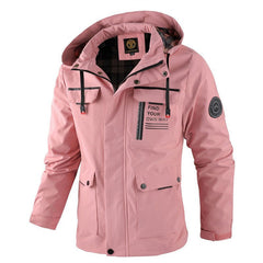 Men’s Hooded Waterproof Windbreaker Soft Shell Winter Warm Casual Jacket