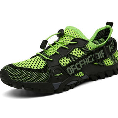 Men’s Flyknit Lightweight Non-Slip Hiking Shoes Elastic Outdoor Sneakers