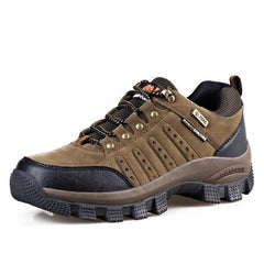 Brown Men’s Waterproof Wear-Resistant Hiking Shoes Lightweight Outdoor Sneakers