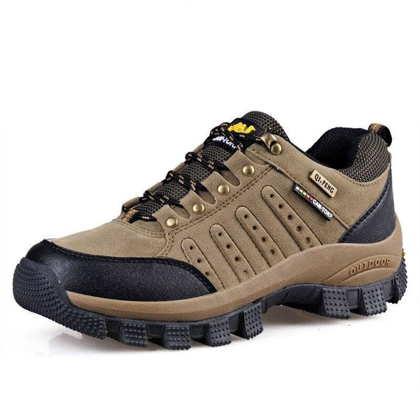 Brown Men’s Waterproof Wear-Resistant Hiking Shoes Lightweight Outdoor Sneakers