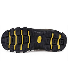 Brown Men’s Waterproof Wear-Resistant Hiking Shoes Lightweight Outdoor Sneakers