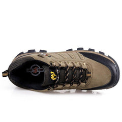 Brown Men’s Waterproof Wear-Resistant Hiking Shoes Lightweight Outdoor Sneakers