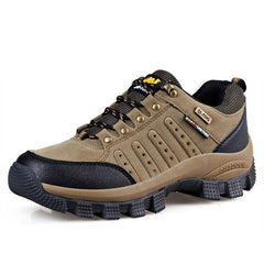 Brown Men’s Waterproof Wear-Resistant Hiking Shoes Lightweight Outdoor Sneakers