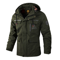 Men’s Hooded Waterproof Windbreaker Soft Shell Winter Warm Casual Jacket