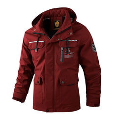 Men’s Hooded Waterproof Windbreaker Soft Shell Winter Warm Casual Jacket