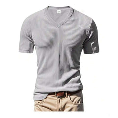 Men's V-Neck Short Sleeve Shirt – Loose Casual Everyday Tee