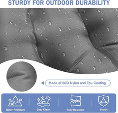 Ultralight Inflatable Camping Sleeping Pad Built-in Pump Pillow Thick Mat