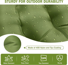 Ultralight Inflatable Camping Sleeping Pad Built-in Pump Pillow Thick Mat