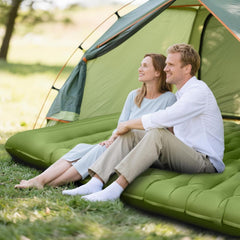 Ultralight Inflatable Camping Sleeping Pad Built-in Pump Pillow Thick Mat