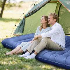 Ultralight Inflatable Camping Sleeping Pad Built-in Pump Pillow Thick Mat