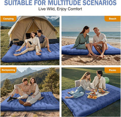 Ultralight Inflatable Camping Sleeping Pad Built-in Pump Pillow Thick Mat