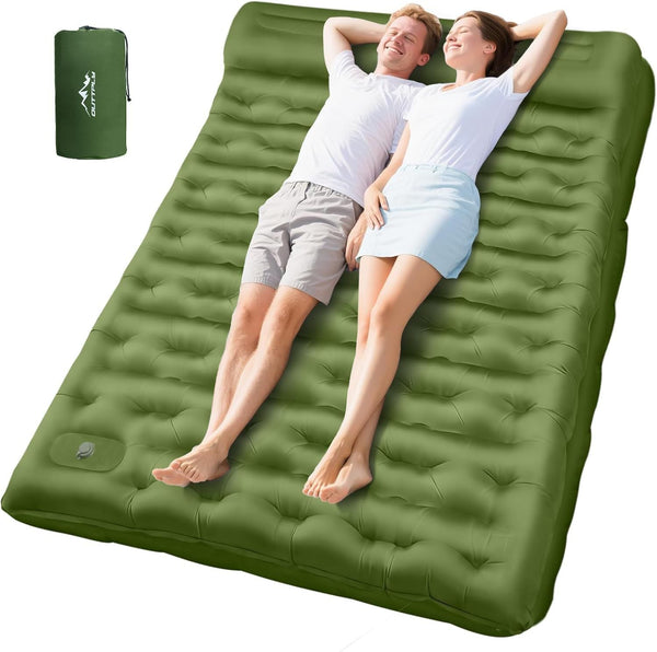 Ultralight Inflatable Camping Sleeping Pad Built-in Pump Pillow Thick Mat
