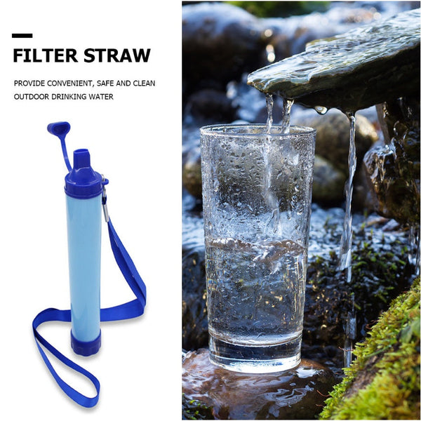 Portable Water Filter Straw Hiking Camping Survival Outdoor Travel Tool