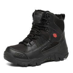 Men’s Winter Military Combat Fleece-Lined Snow Hiking Boots Outdoor