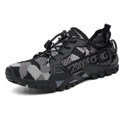 Men’s Flyknit Lightweight Non-Slip Hiking Shoes Elastic Outdoor Sneakers