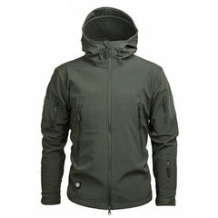 Men’s Green Camouflage Lightweight Water-Resistant Tactical Windbreaker Outdoor Jacket