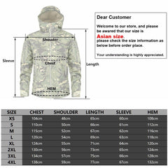 Men’s Green Camouflage Lightweight Water-Resistant Tactical Windbreaker Outdoor Jacket