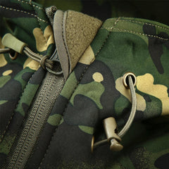 Men’s Green Camouflage Lightweight Water-Resistant Tactical Windbreaker Outdoor Jacket