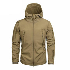Men’s Green Camouflage Lightweight Water-Resistant Tactical Windbreaker Outdoor Jacket