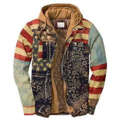 Men’s Plaid Hooded Long Sleeve Warm Casual Shirt Jacket Autumn Winter