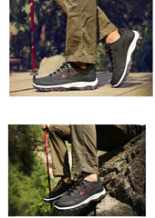 Men’s Lightweight Breathable Non-Slip Hiking Shoes Outdoor Low-Top Sneakers