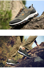 Men’s Lightweight Breathable Non-Slip Hiking Shoes Outdoor Low-Top Sneakers