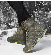 Men’s Mid-Cut Waterproof Hiking Boots Outdoor Winter Mountaineering Work Shoes